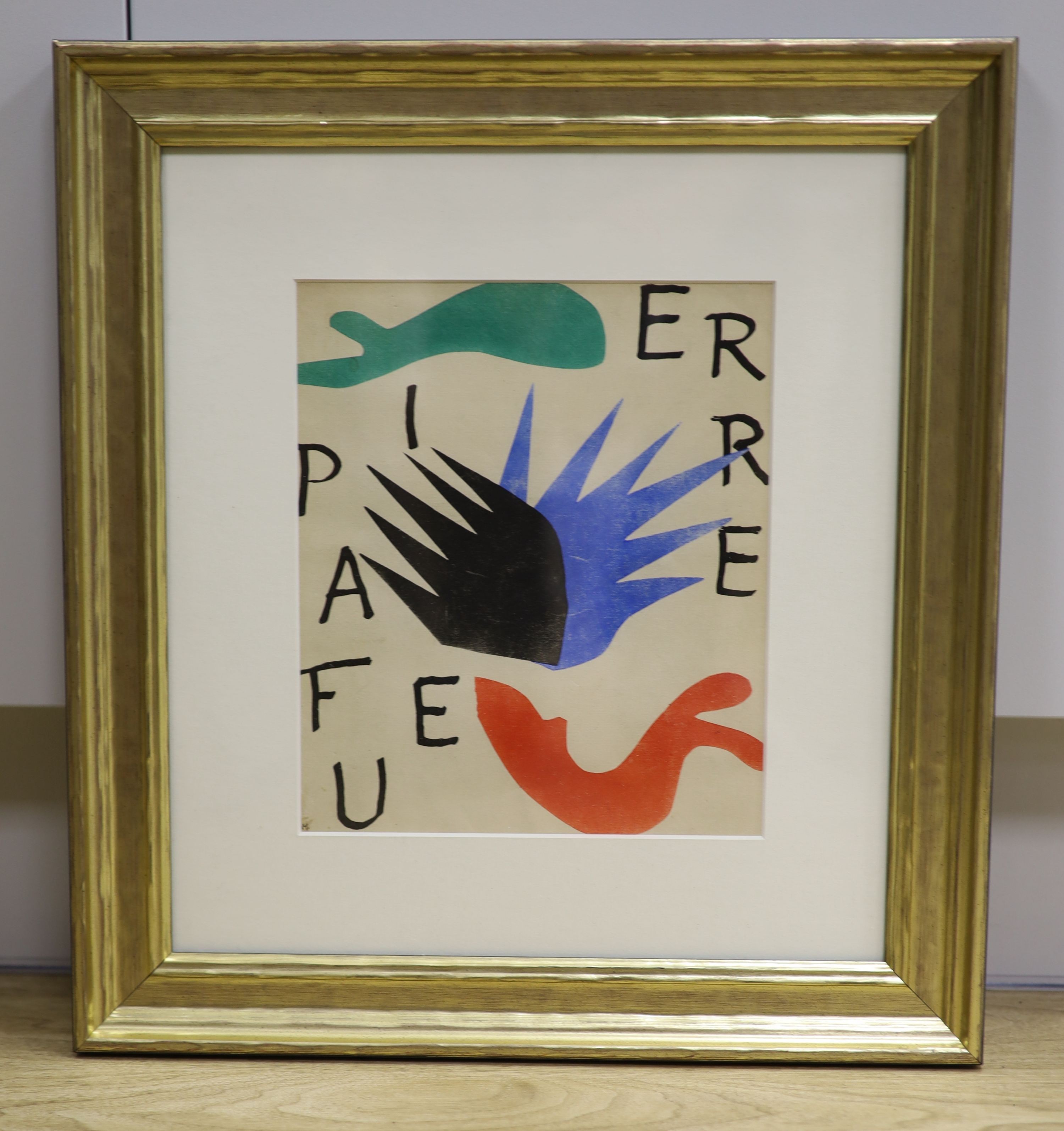 Henry Matisse (1869-1954), ‘Pierre A Feu’, pochoir printed by Jacomet 1947, limited edition 950, 23.5 x 20cm